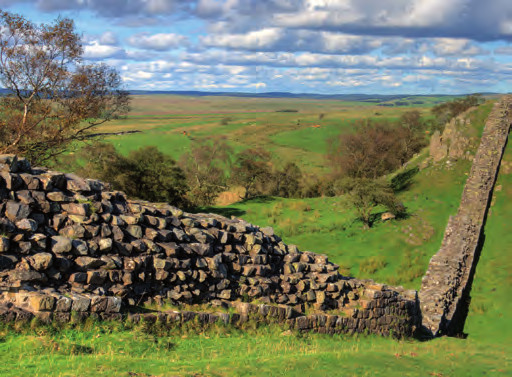 Restos del muro de Adriano, limes del Imperio romano en el norte de la actual Inglaterra