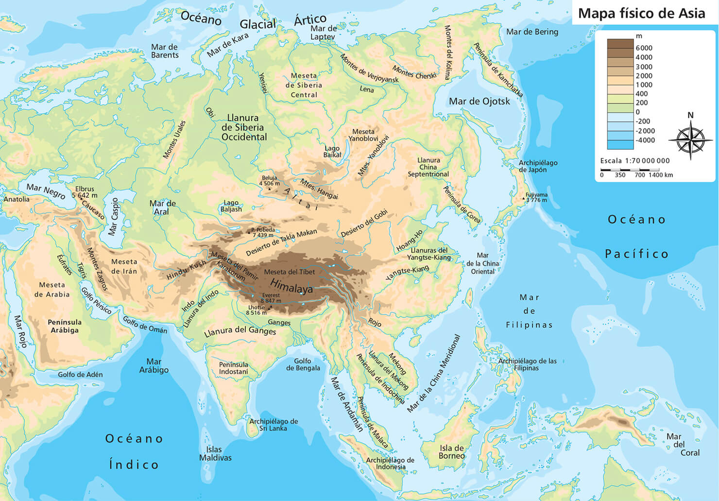 Mapa Fisico De Asia Mapa De Relieve De Asia Jcyl Mapas Interactivos Images 8552